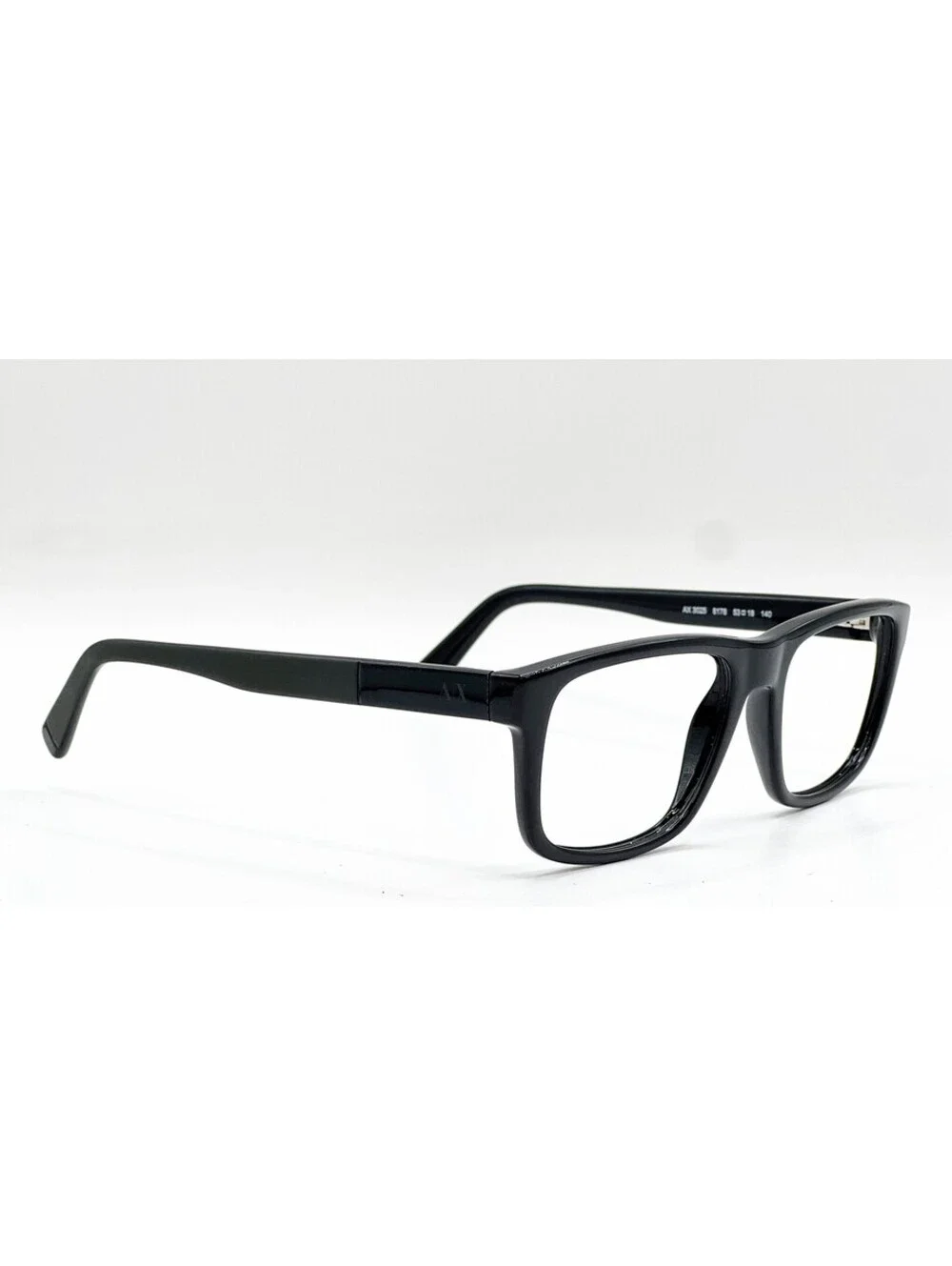 Armani Exchange Ax 3025 8178 Shiny Black Authentic Eyeglasses 53-18-140